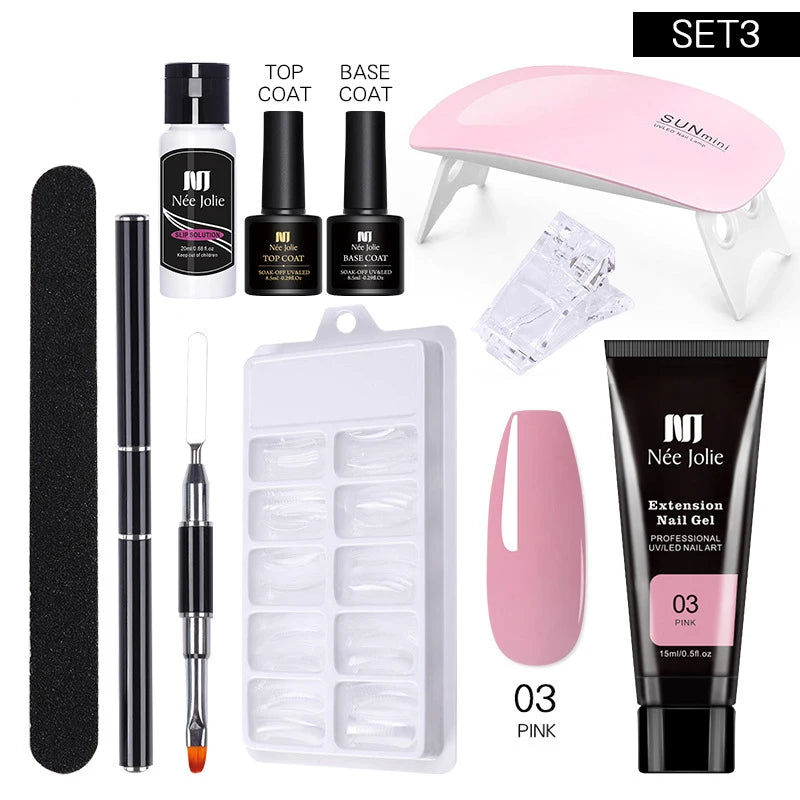 All-in-One Poly UV Gel Nail Kit – Salon Quality at Home